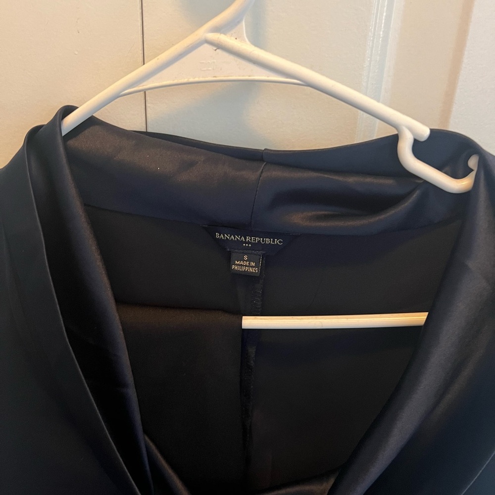 Banana Republic Black Satin Blouse